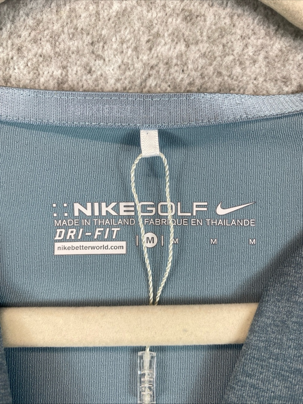 Nike Golf Dri Fit Size Women’s Polo Wickaway Outdoor Collarless Blue - Picture 2 of 9